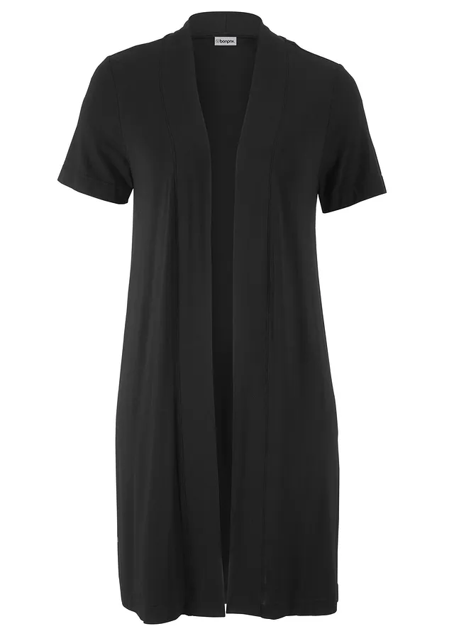 Kardigan z miękkiej wiskozy • czarny • sklep bonprix