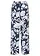 Pantalon palazzo imprimé en viscose, Couleur: bleu foncé-blanc imprimé
