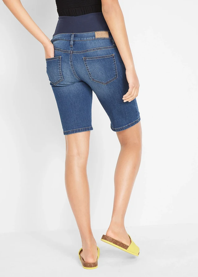 Bermuda en jean de grossesse, Regular, Couleur: bleu denim
