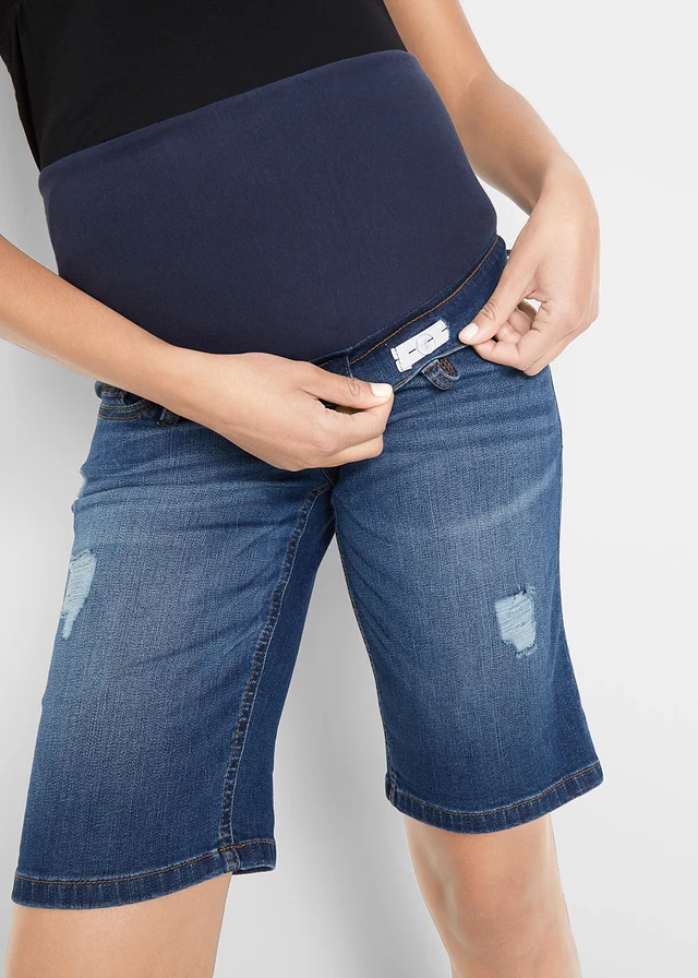 Zwangerschapsbermuda, regular fit • blauw denim • product-page.page-title-suffix