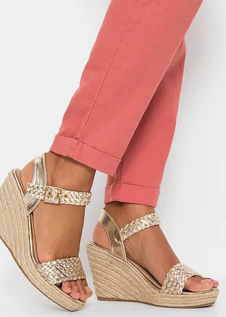 Pantalon en lin mélangé • rhubarbe • Boutique bonprix