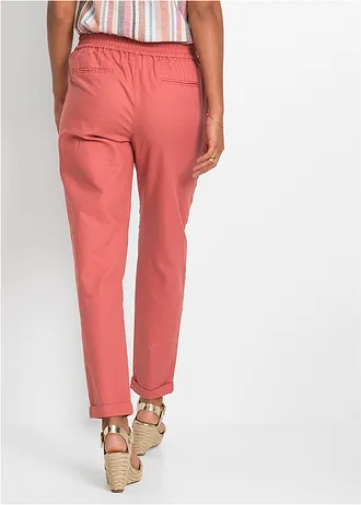 Pantalon en lin mélangé • rhubarbe • Boutique bonprix