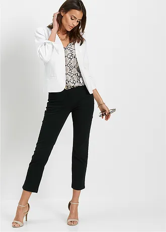 7/8 stretchbroek, Kleur: zwart