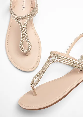 Sandále v prepletanom vzhľade • zlatá • obchod bonprix