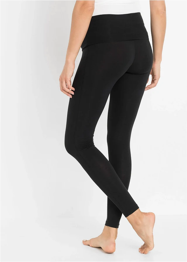 Legging de grossesse en coton, Couleur: noir