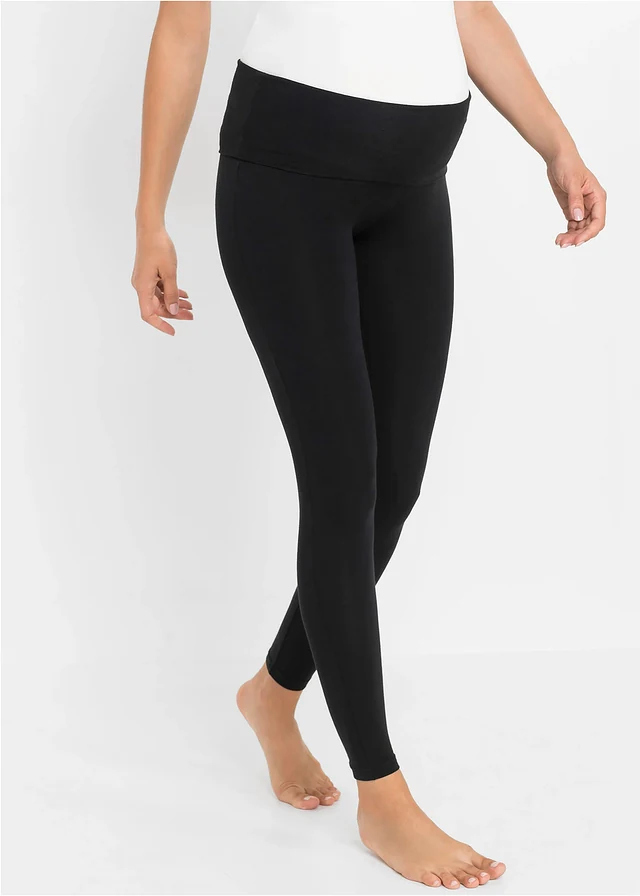Legging de grossesse en coton, Couleur: noir