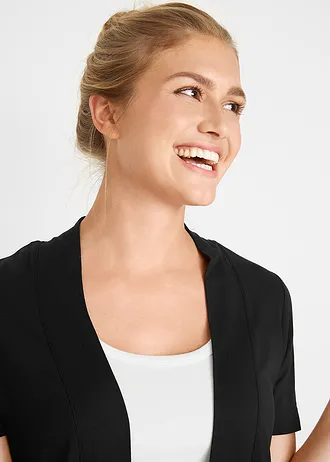 Kardigan z miękkiej wiskozy • czarny • sklep bonprix