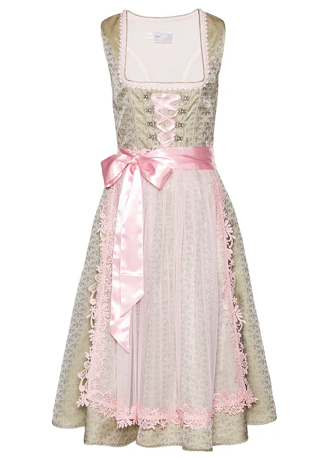 Dirndl avec perles (ens. 2 pces)