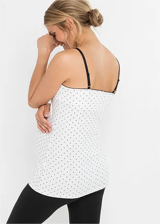 Voedingstop met biologisch katoen (set van 2) • zwart+wit met print • bonprix online shop