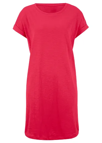 Jersey jurk met biologisch katoen • rood • bonprix online shop