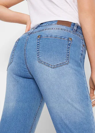 Jean bootcut taille mi-haute, extensible • bleu clair used • Boutique bonprix