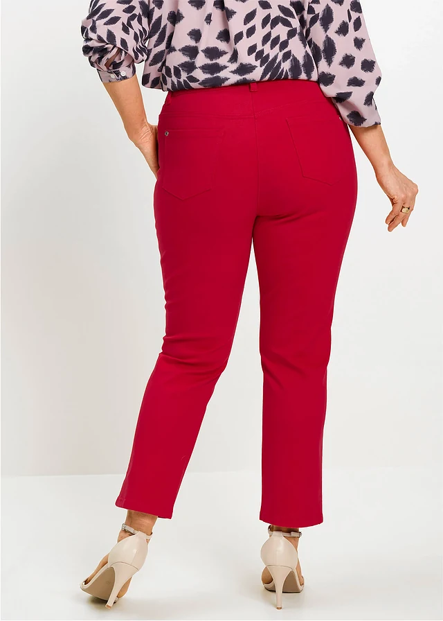 7/8 stretchbroek, Kleur: granaatappel