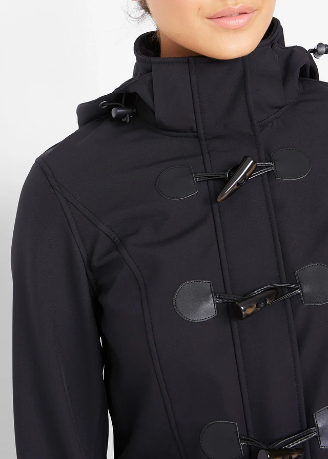 Softshellová bunda Duffle, voděodolná • černá • bonprix obchod