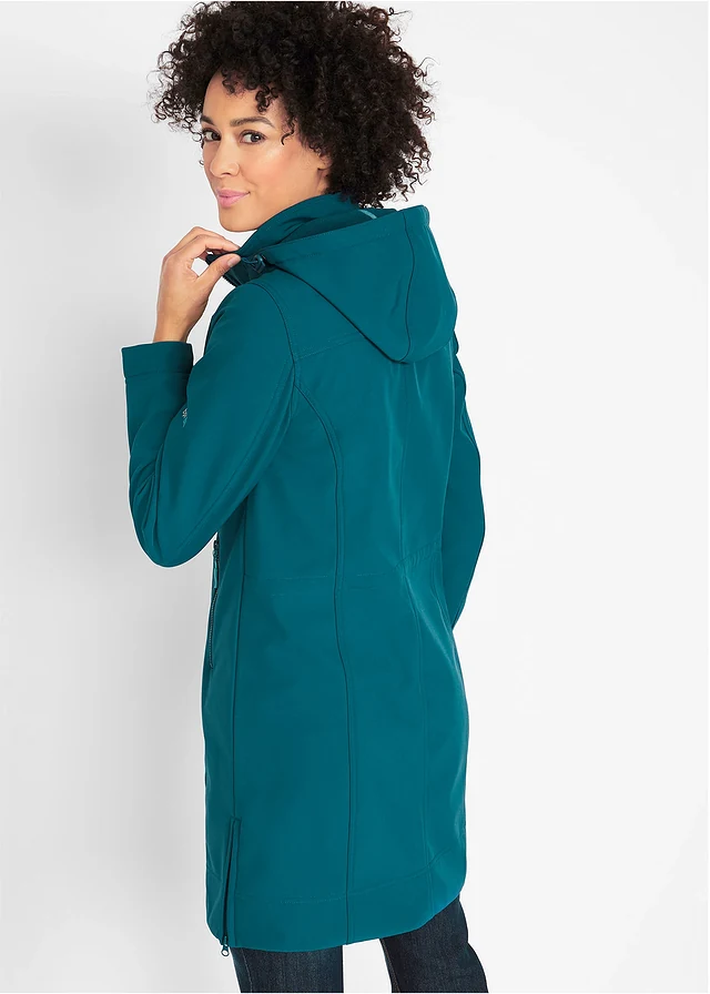 Manteau softshell déperlant • pétrole • product-page.page-title-suffix