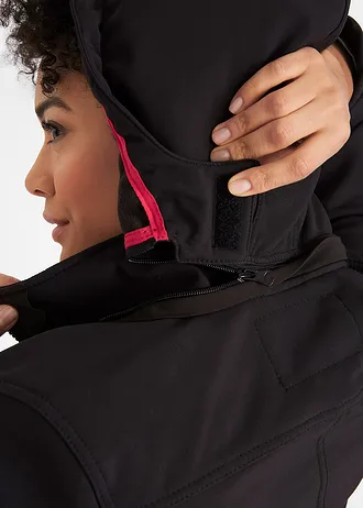 Softshellový kabát, vodoodpudivý • černá • bonprix obchod