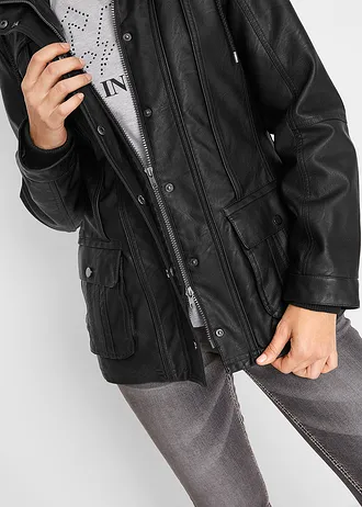 Veste enduite • noir • Boutique bonprix