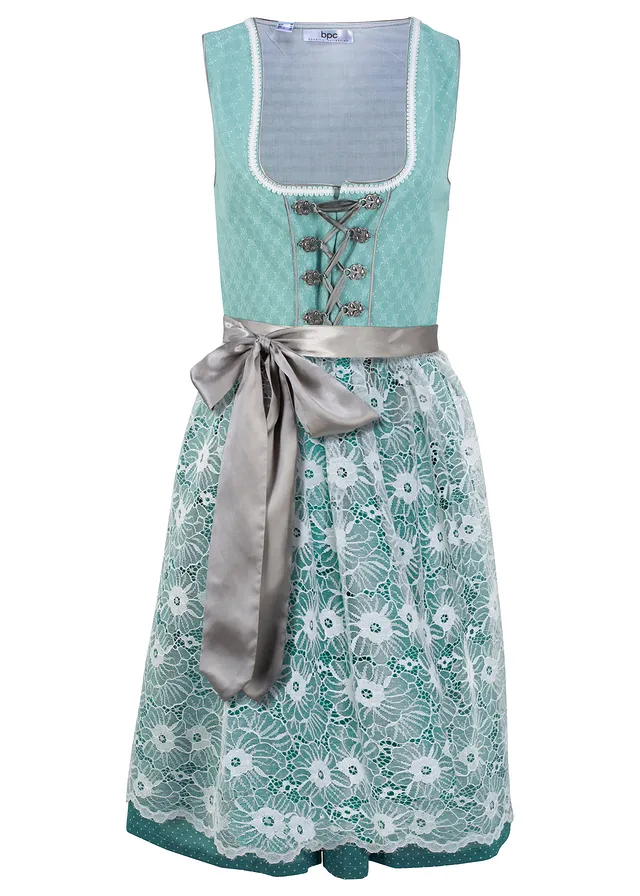 Dirndl cu șorț din dantelă (2piese)