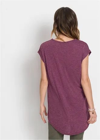 Longshirt in een viscosemix, Kleur: bessen mult