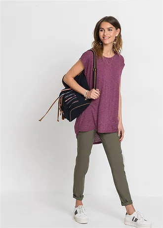 Dlouhé triko ze směsi s viskózou • bobulová vícebarevná • bonprix obchod