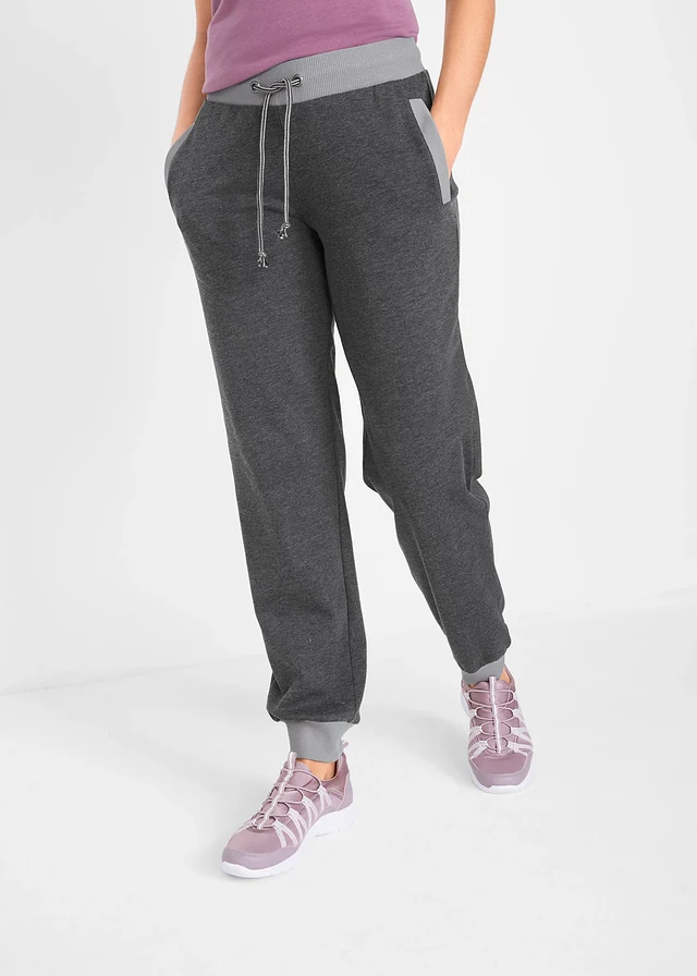 Joggingbroek met contrastkleurige boorden • zwart gemêleerd • product-page.page-title-suffix