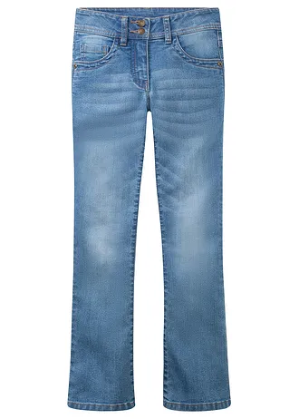 Dżinsy bootcut ze średnim stanem • niebieski bleached • sklep bonprix