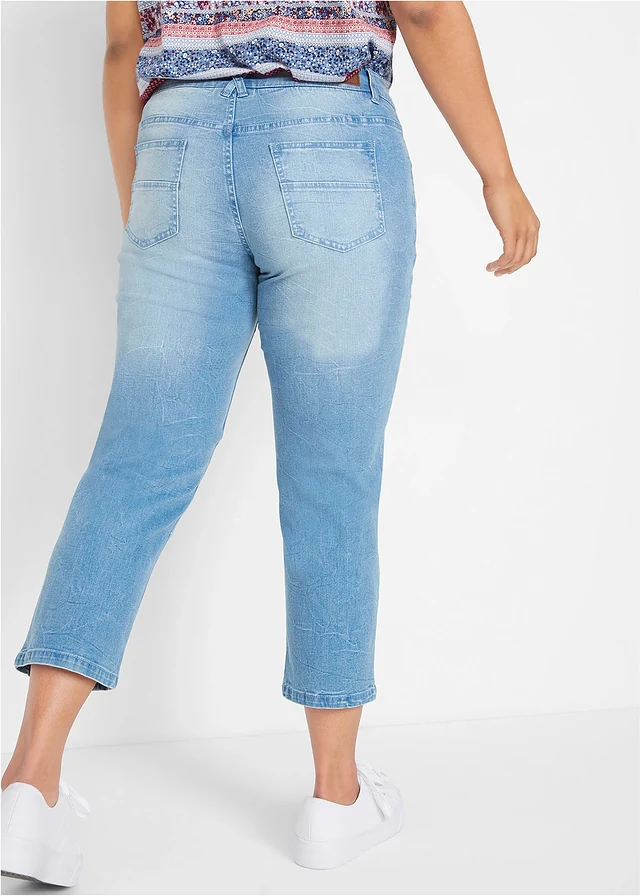7/8 soft jeans, Kleur: lichtblauw denim used