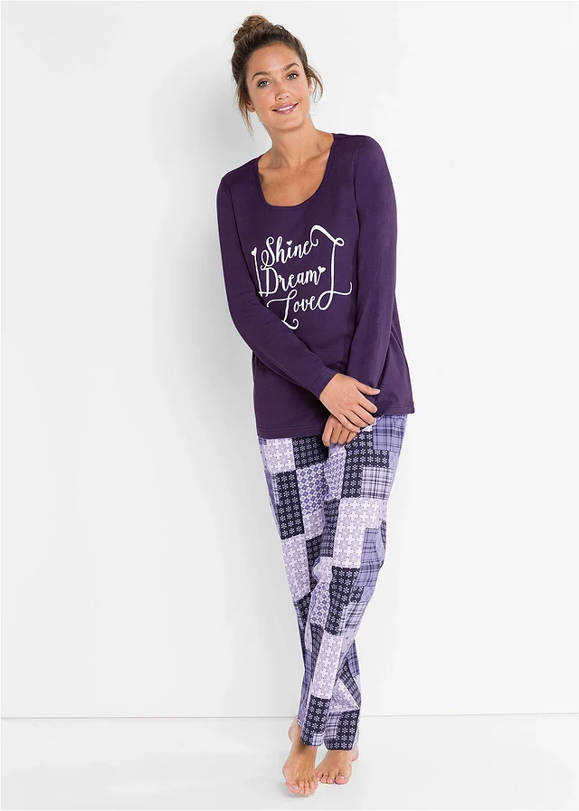 Pyjama • donkerpaars met print • product-page.page-title-suffix