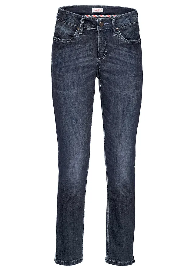 Blugi 7/8 cu şliţuri, stretch-confort