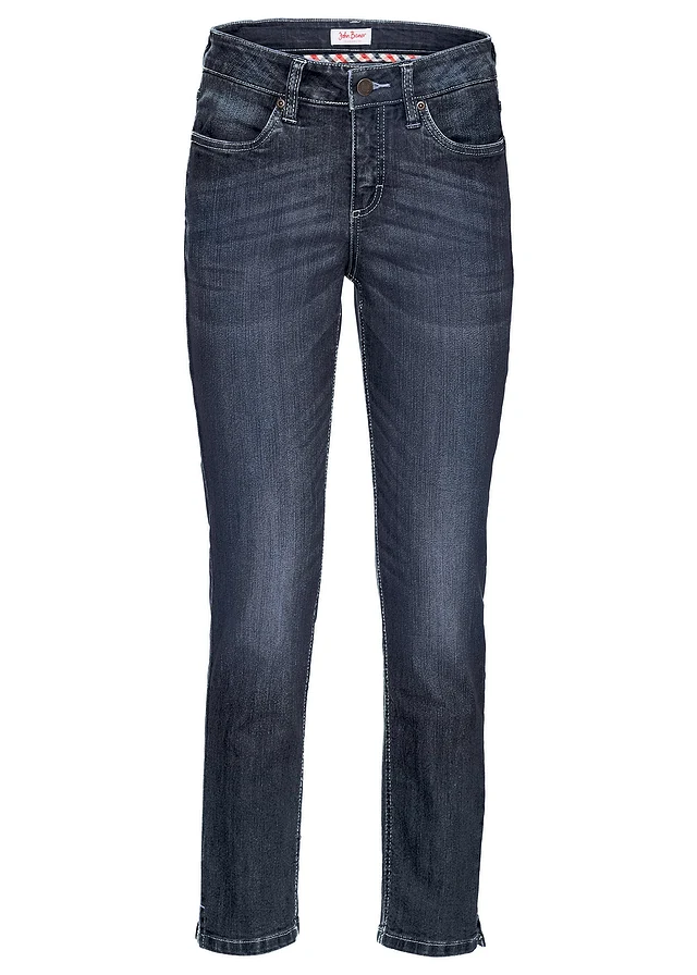 Blugi 7/8 cu şliţuri, stretch