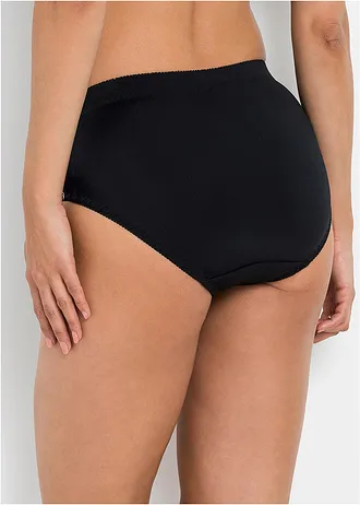 Corrigerende slip met borduursel (set van 2), Kleur: zwart+zwart-wit