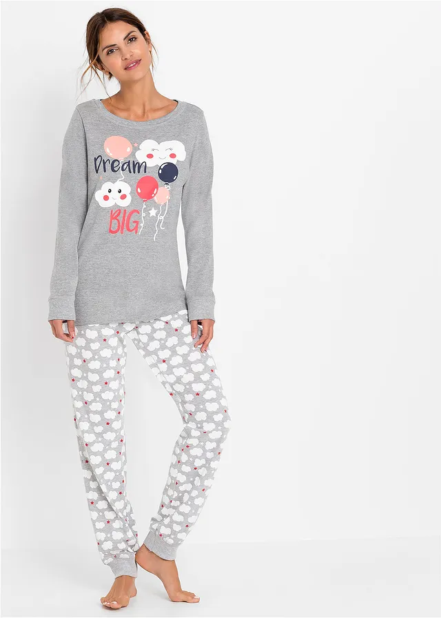 Pyjama • gris clair chiné imprimé • product-page.page-title-suffix