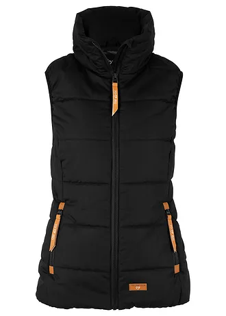 Outdoorová vesta se stojáčkem • černá • bonprix obchod