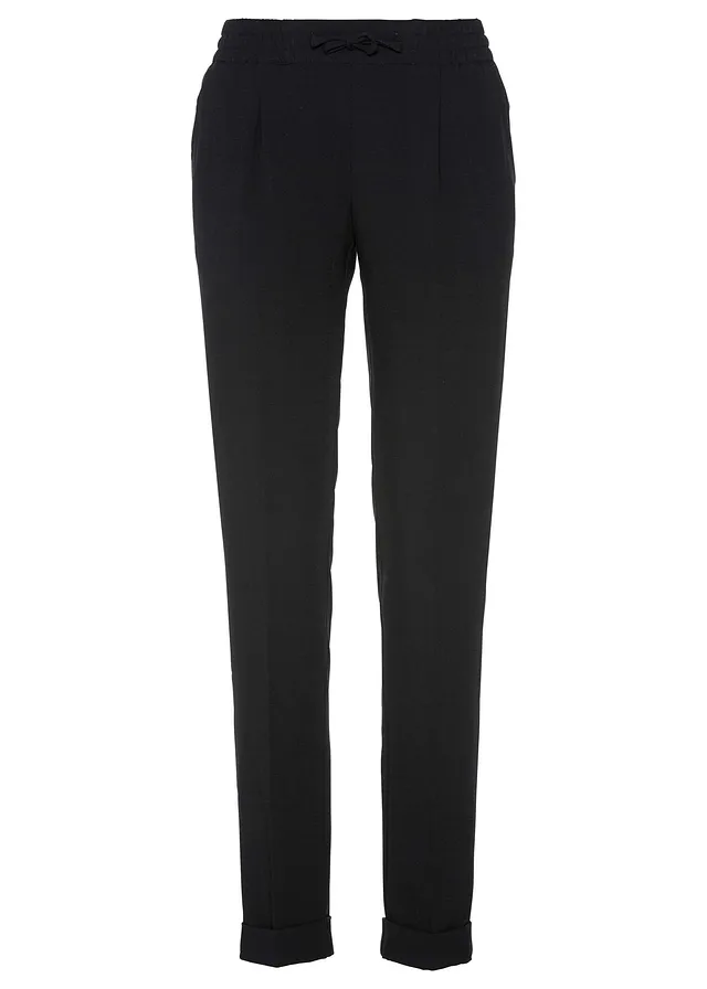 Pantaloni cu pense și bată elastică