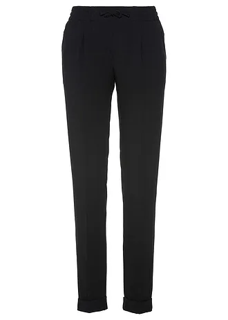 Kalhoty se sklady v pase, bez zapínání