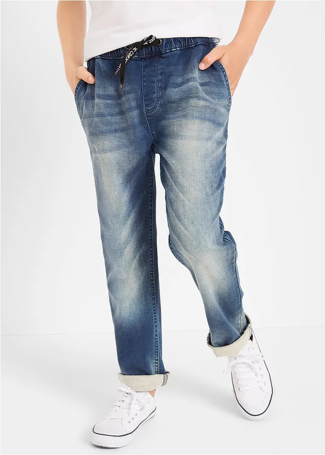 Jean droit en molleton, Regular • bleu denim • Boutique bonprix