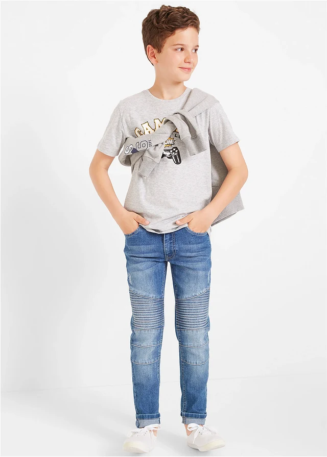 Jean skinny et extensible à taille réglable • bleu denim • product-page.page-title-suffix