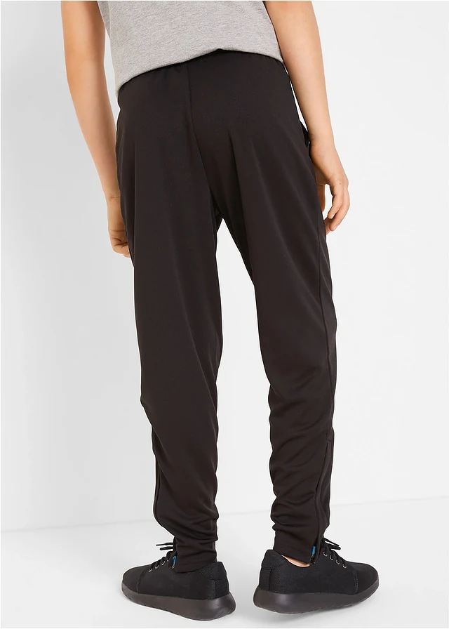 Sportbroek, sneldrogend en ademend, Kleur: zwart-capriblauw