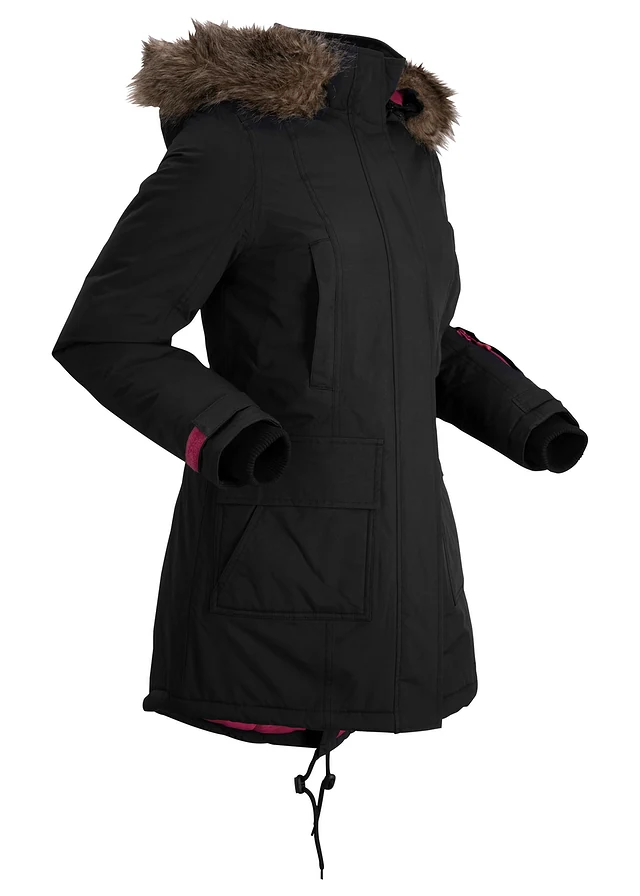 Parka outdoor imperméable, rembourrée, Couleur: noir