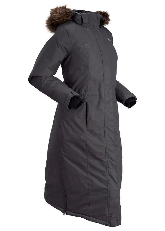 Pardesiu outdoor cu imitație de blană, impermeabil