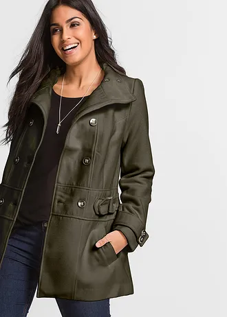 Mantou scurt, mărime petite • oliv închis • magazin bonprix