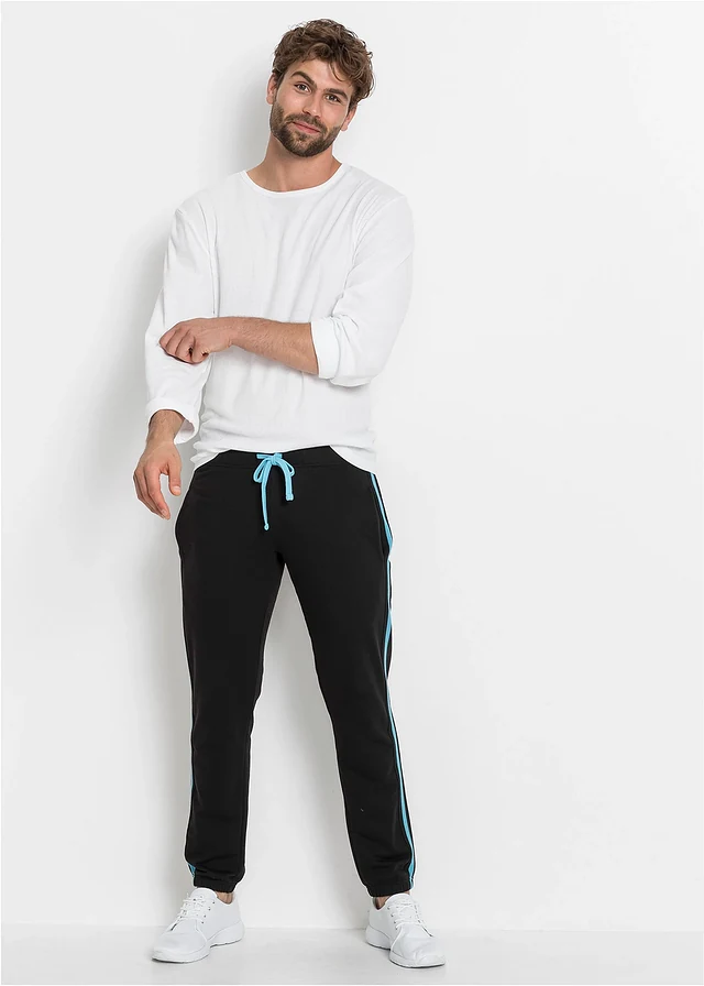 Joggingbroek met contrasterende strepen • zwart • product-page.page-title-suffix