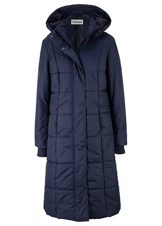 Prošívaný kabát s odnímatelnou kapucí • tmavě modrá • bonprix obchod