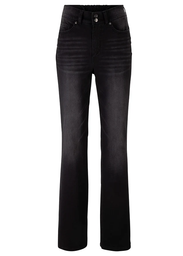 Jean bootcut taille mi-haute, sculptant