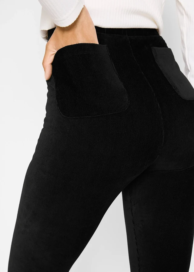 Legging van babycorduroy met brede comfortband • zwart • product-page.page-title-suffix