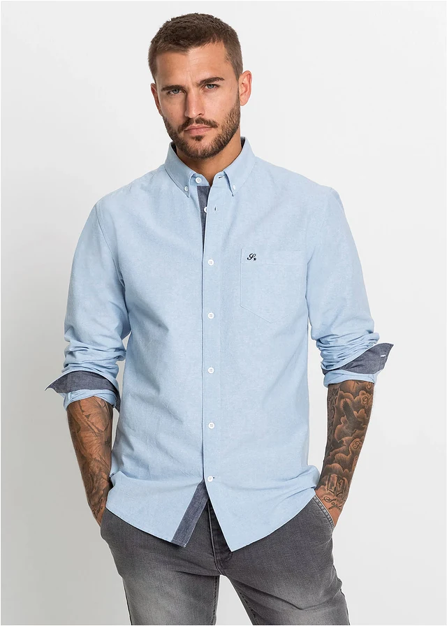 Oxford overhemd van katoen, regular fit • lichtblauw • product-page.page-title-suffix