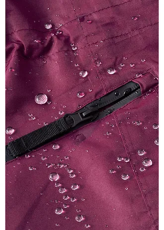 Waterdichte outdoor overgangsjas met capuchon, 2-in-1-look • bessen • bonprix online shop