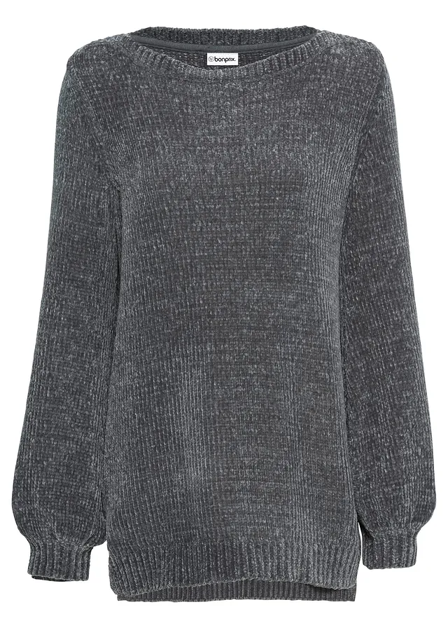 Pulover lung cu fire chenille