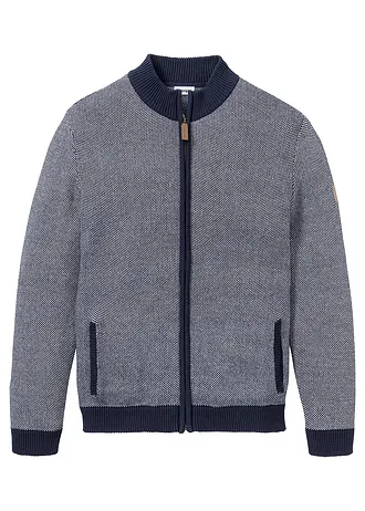 Grof gebreid van puur katoen • donkerblauw gemêleerd • bonprix online shop