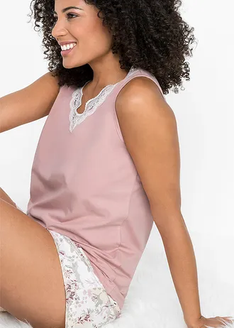 Shortama met fijn kant • rozenhout gedessineerd plus size • bonprix online shop