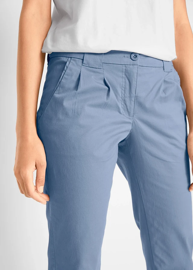 Strečové chino kalhoty • matně modrá • bonprix obchod